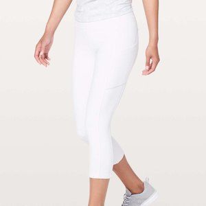 Lululemon White Leggings- Cropped - Size 8